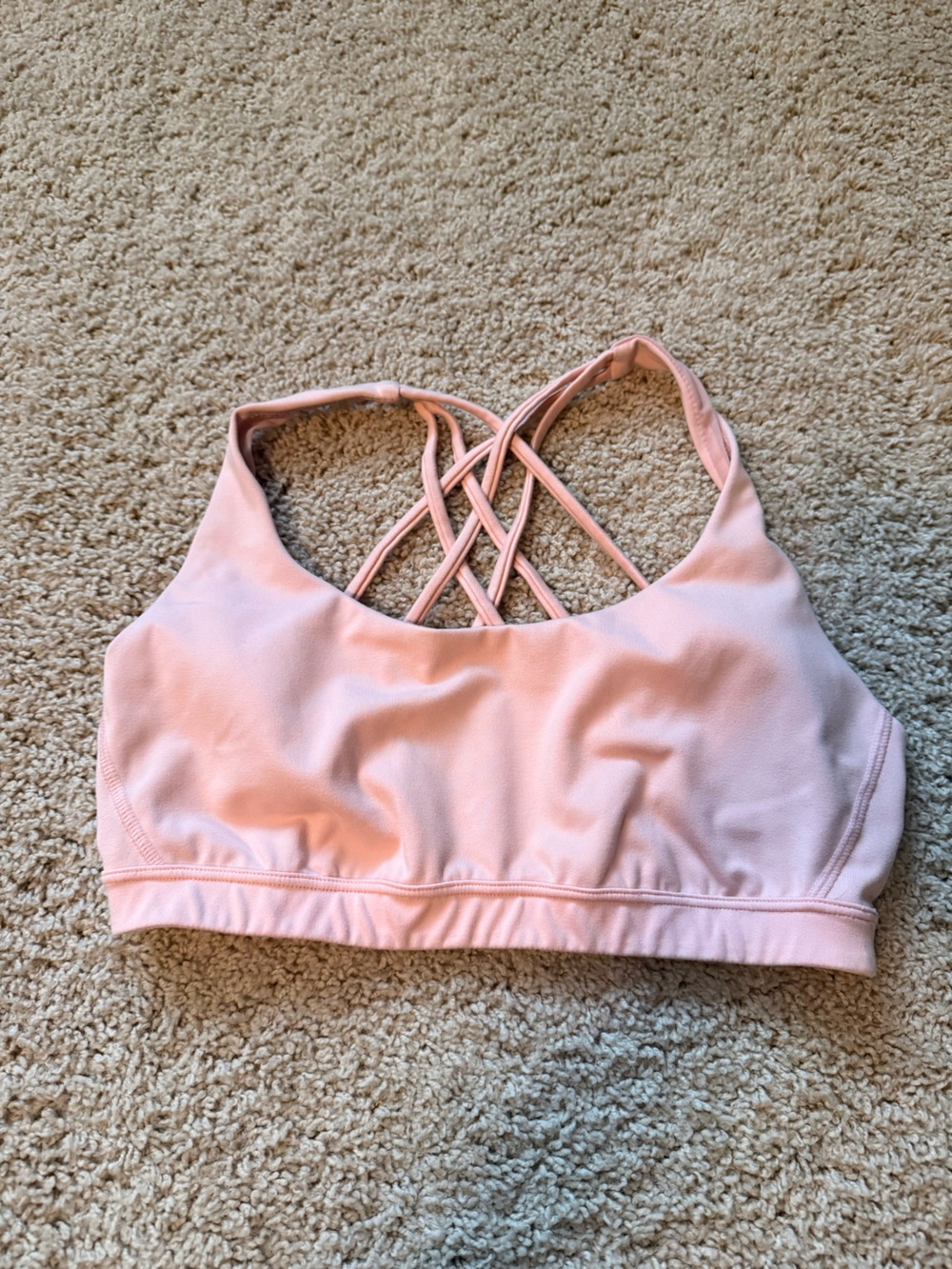 Coral Strappy Sports Bra